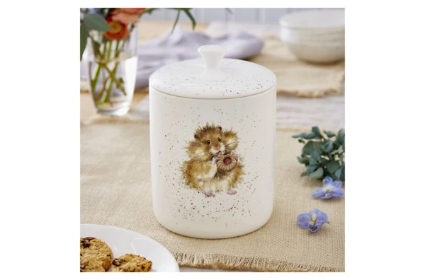 Банка для хранения с крышкой Royal Worcester Забавная фауна Хомячок 18х13 см, фарфор костяной