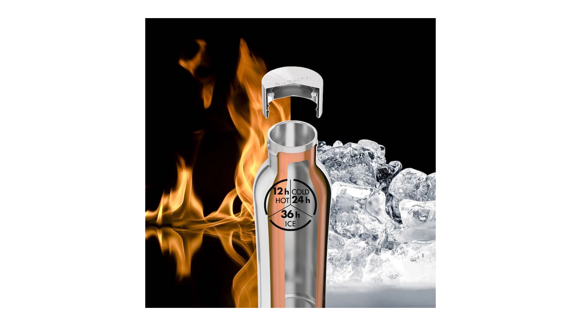 Термос с крышкой Bugatti Twin 500 мл, сталь нержавеющая, салатовый, п/к