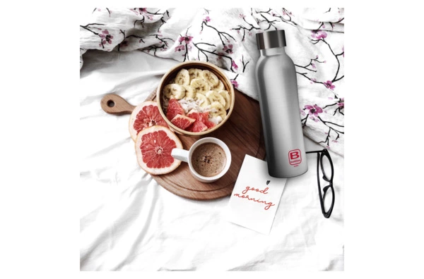 Термос с крышкой Bugatti Twin 800 мл, сталь нержавеющая, стальной, п/к