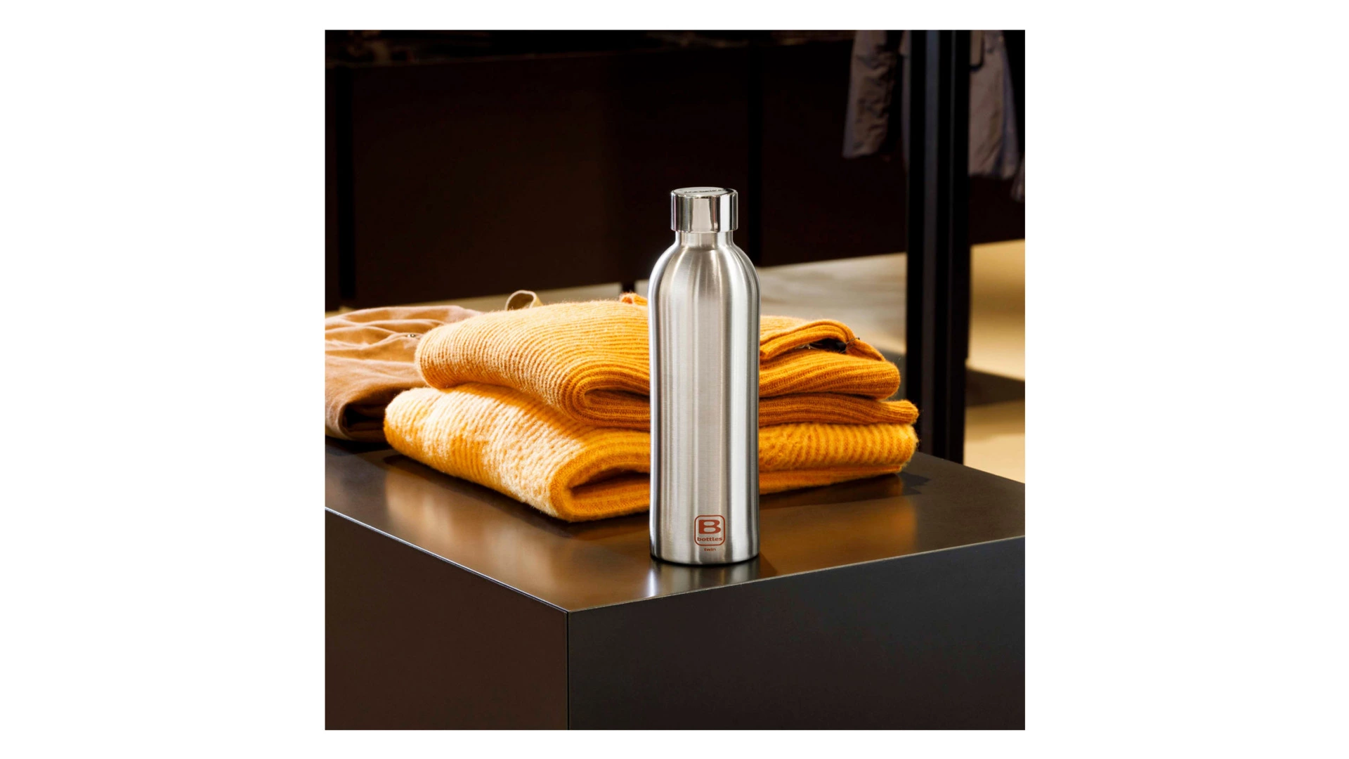 Термос с крышкой Bugatti Twin 800 мл, сталь нержавеющая, стальной, п/к