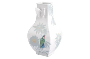 Ваза квадратная Meissen Бабочки 25,5 см, фарфор