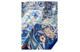 Платок сувенирный Русские в моде Арабески в лазурном 90х90 см, шелк, вискоза, ручная подшивка
