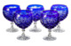 Набор бокалов для бренди ГХЗ Фараон 350 мл, 6 шт, хрусталь, синий-sale