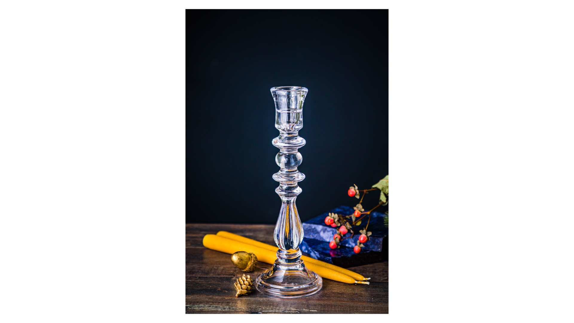 Подсвечник Decor de table Ле Прованс 30 см, стекло