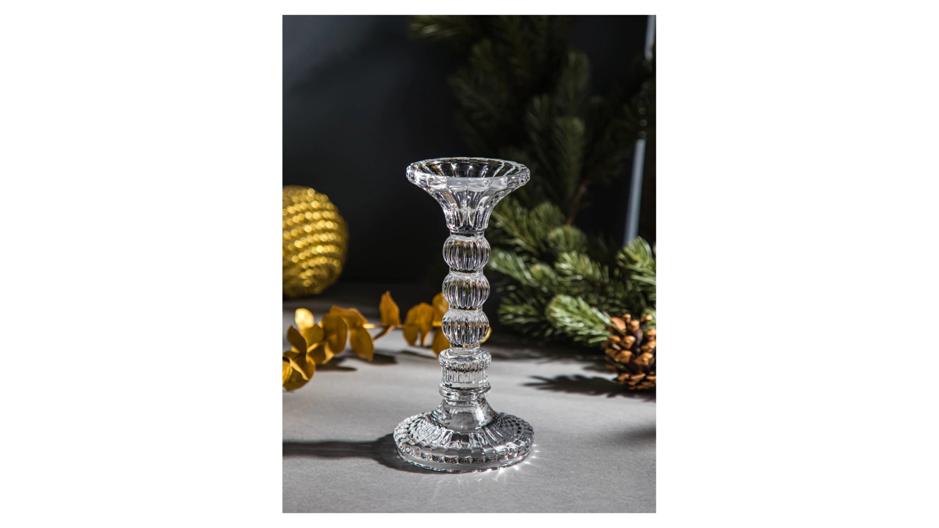 Подсвечник Decor de table Home Ле Прованс 19 см, стекло