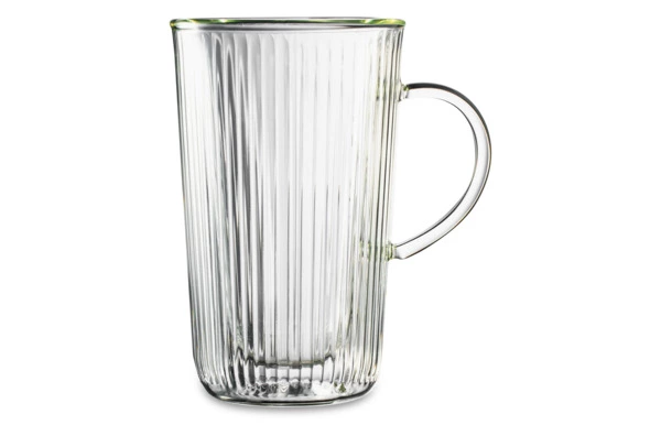 Кружка с двойными стенками, крышкой и ситечком Decor de table Home Mon matin 450 мл, стекло