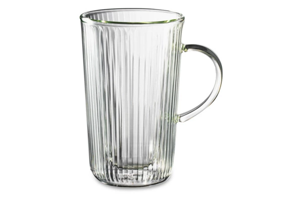 Кружка с двойными стенками, крышкой и ситечком Decor de table Home Mon matin 450 мл, стекло