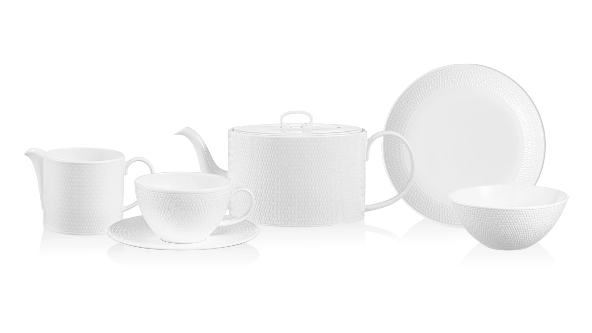 Сервиз чайный Wedgwood Джио на 6 персон 21 предмет, фарфор костяной