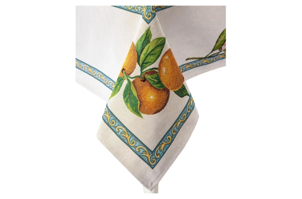 Скатерть прямоугольная Mix&Match Home Лимонад 140х180 см, гобелен, бежевая