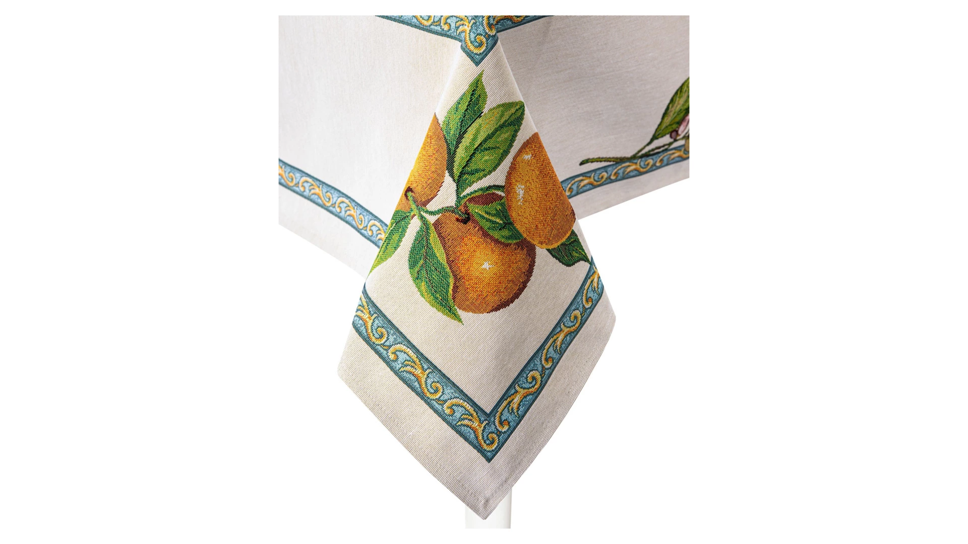 Скатерть прямоугольная Mix&Match Home Лимонад 160х300 см, гобелен, бежевая