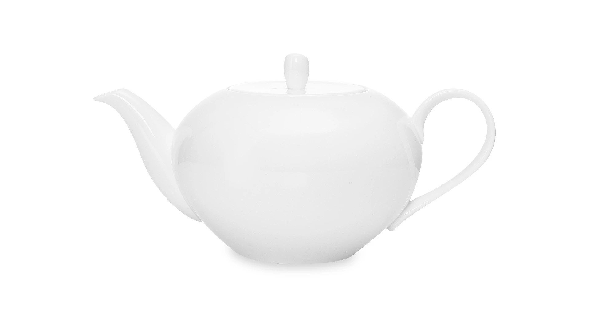 Набор чайный Narumi Белый декор 7 предметов, чайник 1,18 л, пиала 260 мл 6 шт, фарфор костяной