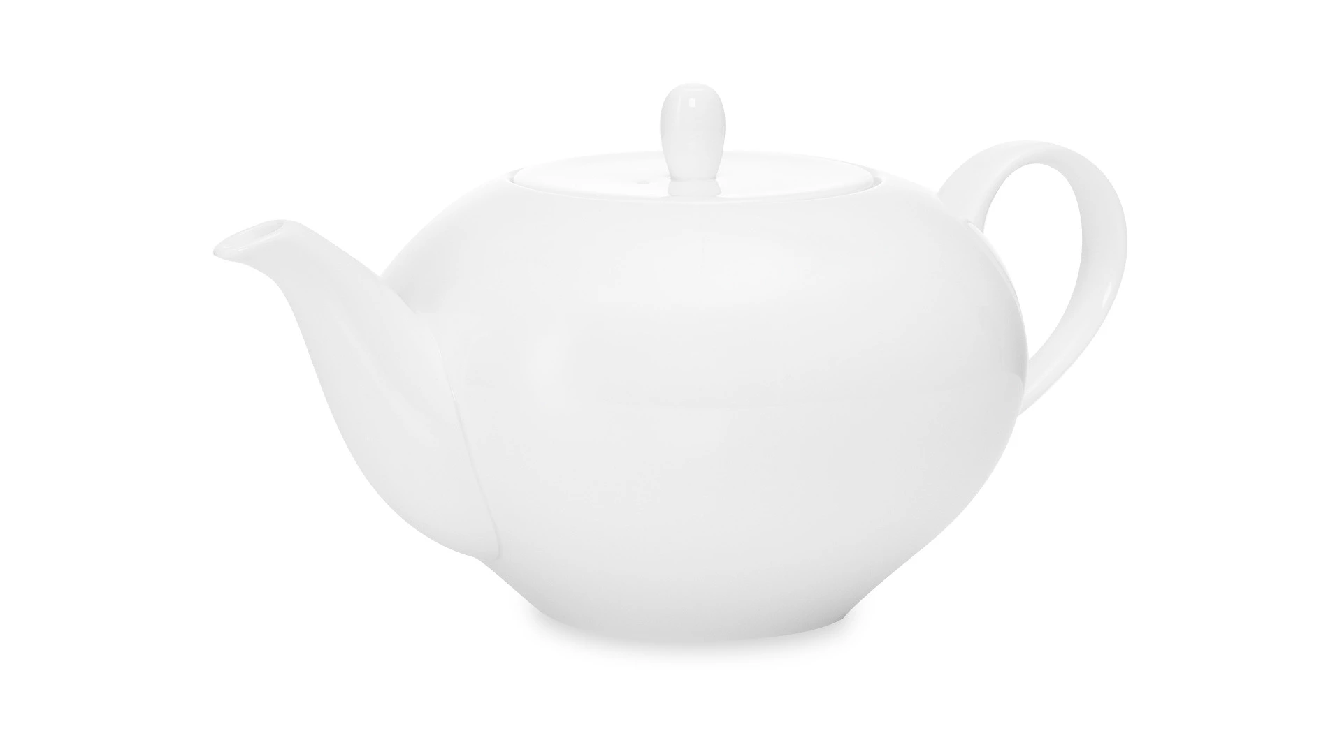 Набор чайный Narumi Белый декор 7 предметов, чайник 1,18 л, пиала 260 мл 6 шт, фарфор костяной