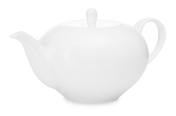 Набор чайный Narumi Белый декор 7 предметов, чайник 1,18 л, пиала 260 мл 6 шт, фарфор костяной