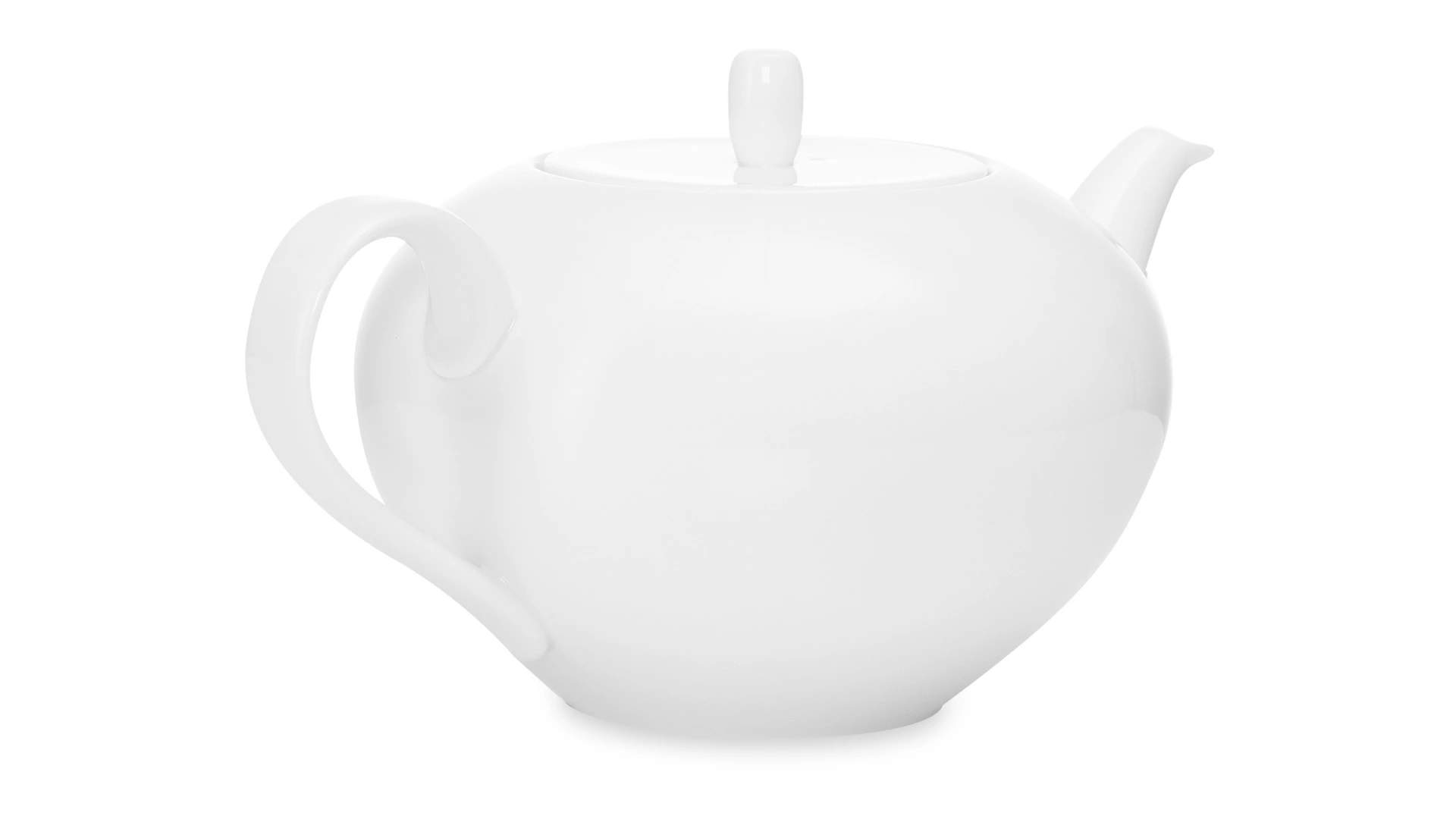 Набор чайный Narumi Белый декор 7 предметов, чайник 1,18 л, пиала 260 мл 6 шт, фарфор костяной