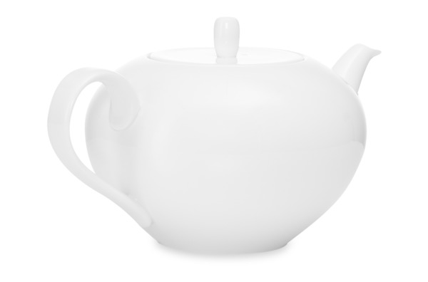 Набор чайный Narumi Белый декор 7 предметов, чайник 1,18 л, пиала 260 мл 6 шт, фарфор костяной