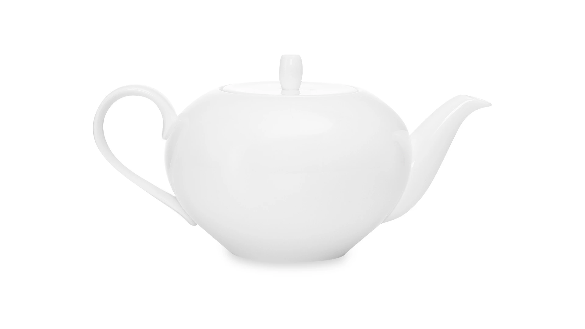 Набор чайный Narumi Белый декор 7 предметов, чайник 1,18 л, пиала 260 мл 6 шт, фарфор костяной