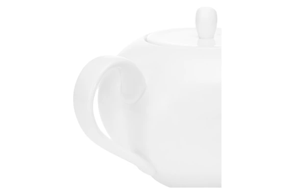 Набор чайный Narumi Белый декор 7 предметов, чайник 1,18 л, пиала 260 мл 6 шт, фарфор костяной