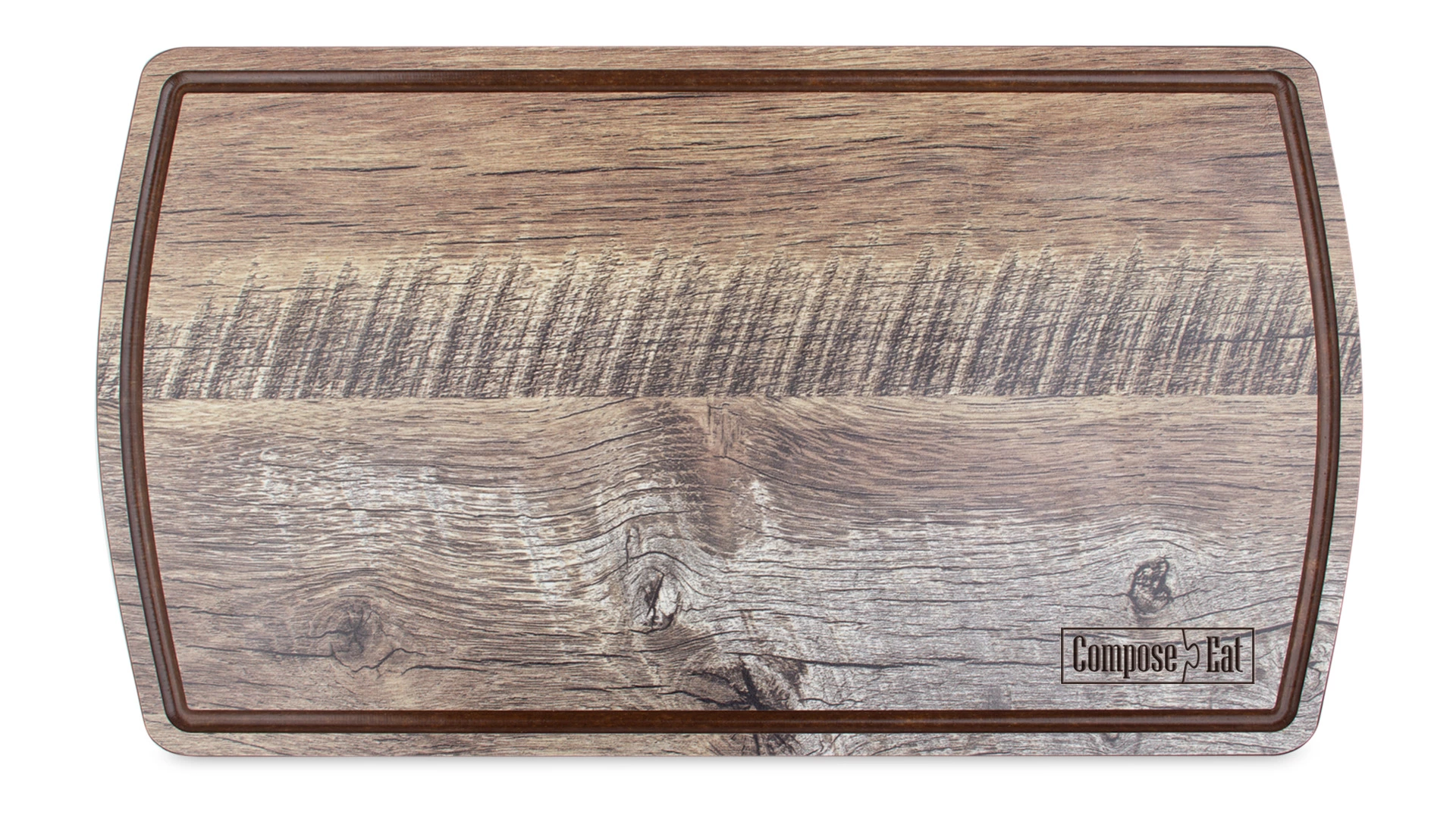 Доска сервировочная ComposeEat Fashion 37х21 см, композит, дуб мореный