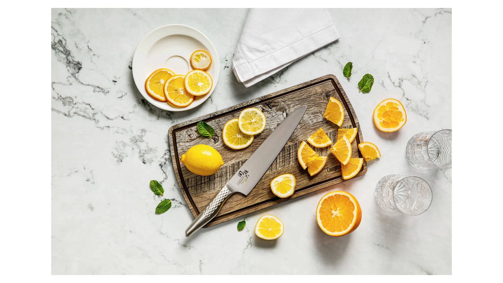 Доска сервировочная ComposeEat Fashion 37х21 см, композит, дуб мореный