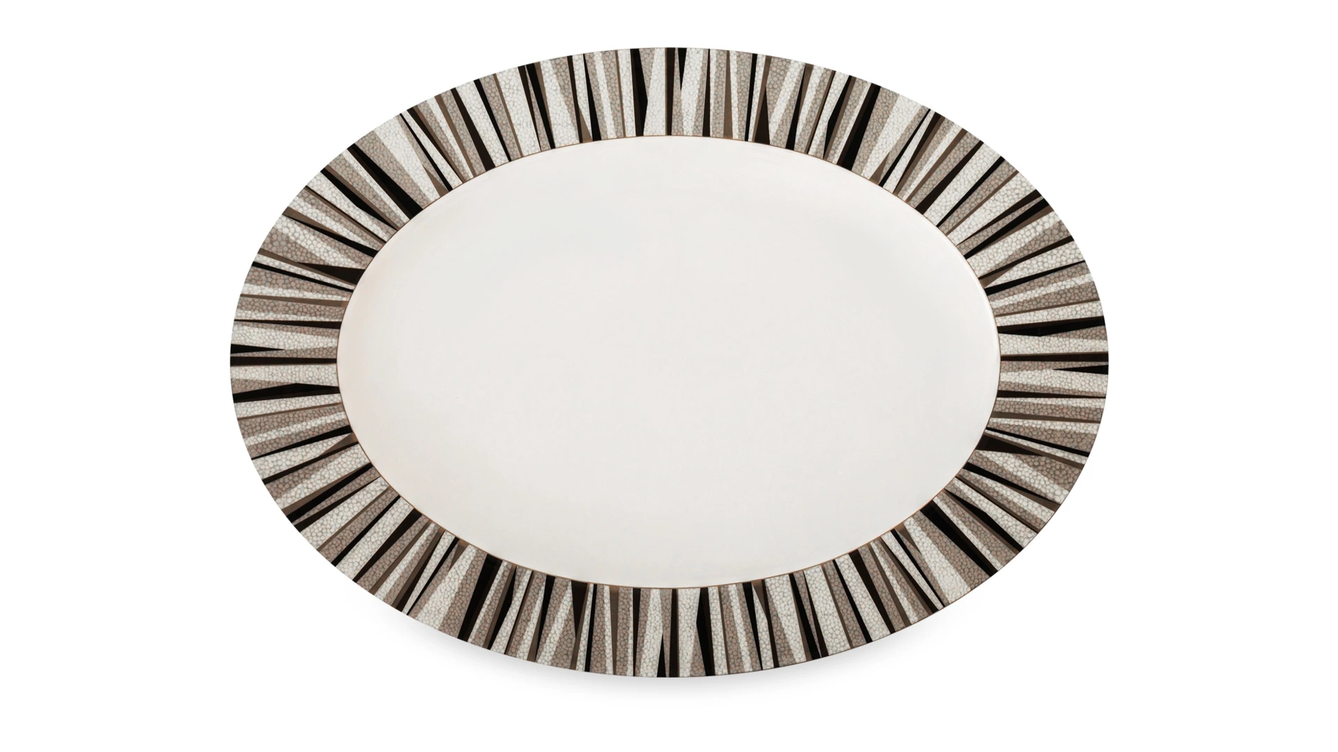 Блюдо овальное Narumi Шагрин 32 см, фарфор костяной