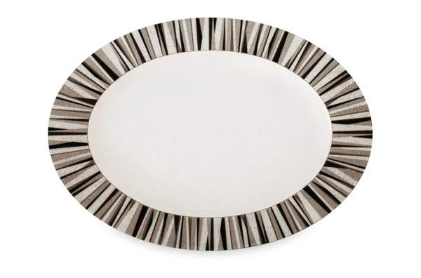 Блюдо овальное Narumi Шагрин 32 см, фарфор костяной