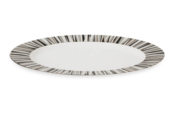 Блюдо овальное Narumi Шагрин 32 см, фарфор костяной
