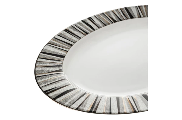 Блюдо овальное Narumi Шагрин 32 см, фарфор костяной