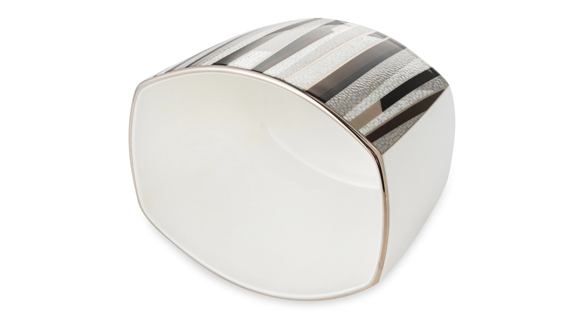 Сахарница с крышкой Narumi Шагрин 300 мл, фарфор костяной