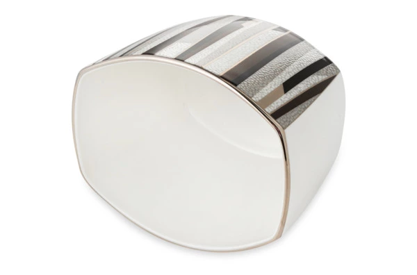 Сахарница с крышкой Narumi Шагрин 300 мл, фарфор костяной