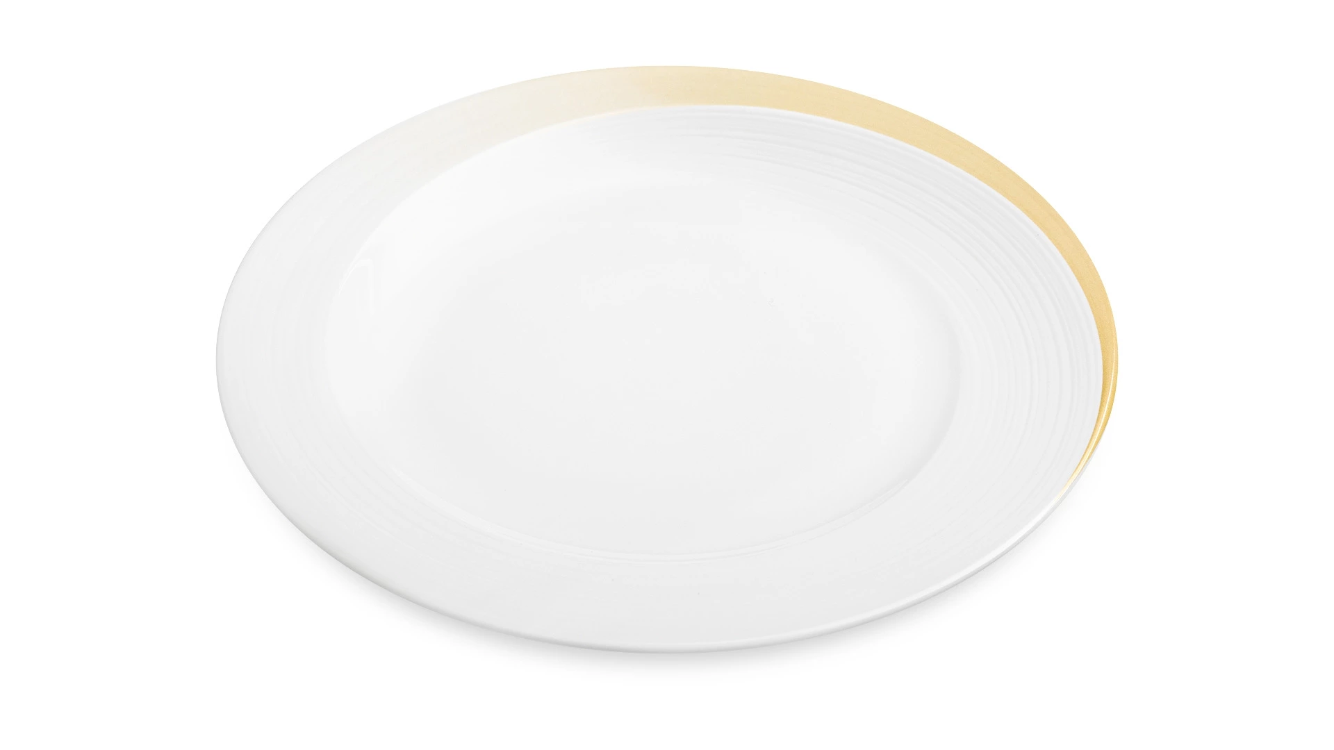 Тарелка закусочная Narumi Золотой жемчуг 23 см, фарфор костяной