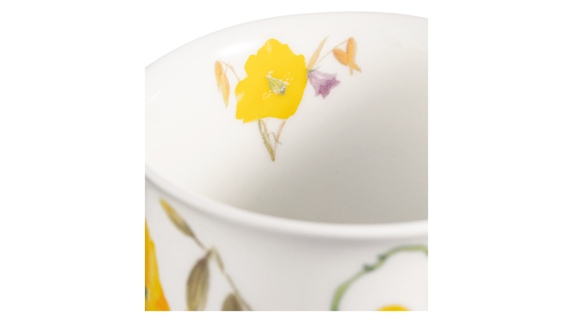 Кружка Roy Kirkham Английский луг Желтый цветок Ланкастер 320 мл, фарфор костяной