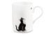 Кружка Roy Kirkham Кошки Черный с белым кот Люси 325 мл, фарфор костяной
