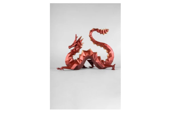 Фигурка Lladro Дракон 49х18х36 см, фарфор, красный, лим выпуск