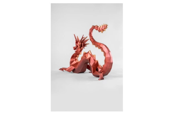 Фигурка Lladro Дракон 49х18х36 см, фарфор, красный, лим выпуск
