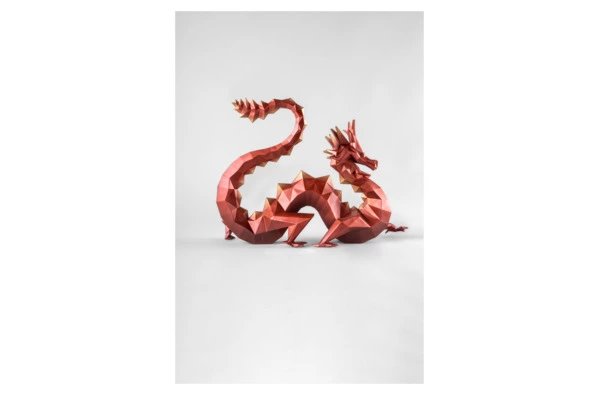 Фигурка Lladro Дракон 49х18х36 см, фарфор, красный, лим выпуск