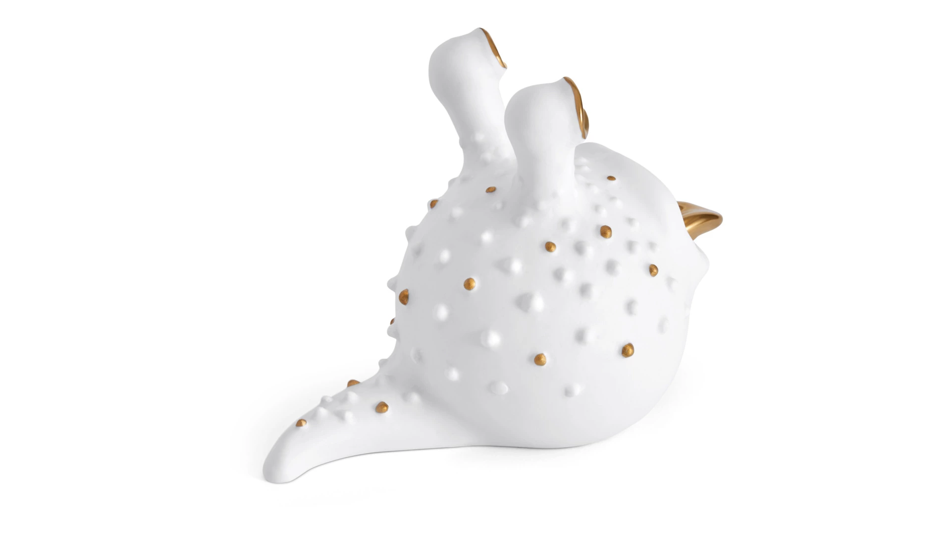 Пепельница L’Objet Хаас 20х12х15 см, фарфор, позолота, белая, п/к