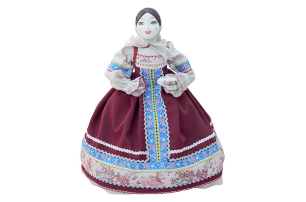 Грелка для чайника Семикаракорская керамика кукла Антонина 6.3 38 см, фаянс