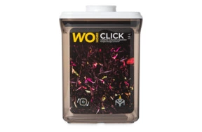 Контейнер для сыпучих продуктов с вакуумной крышкой WO HOME CLICK 1,5 л, пластик, коричневый