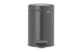 Ведро для мусора с педалью Brabantia NewIcon 3 л, черное, матовое