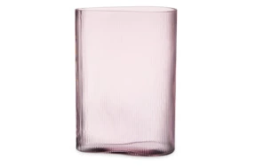 Ваза Nude Glass Туман 29 см, стекло хрустальное, розовая