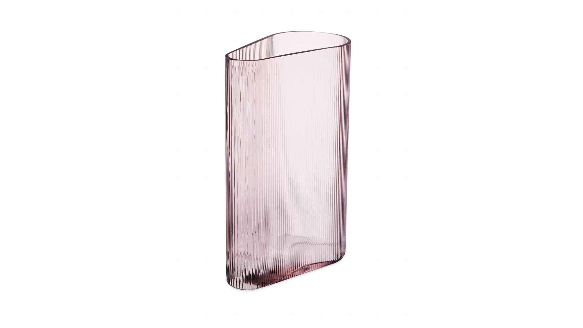 Ваза Nude Glass Туман 29 см, стекло хрустальное, розовая