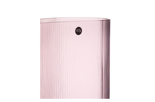 Ваза Nude Glass Туман 29 см, стекло хрустальное, розовая