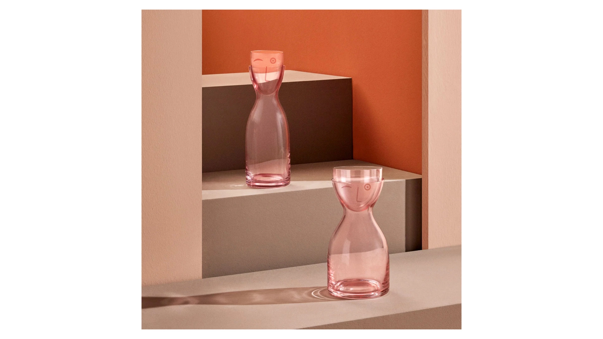 Набор из кувшина и стакана Nude Glass Мистер и Миссис 2 предмета 850 мл, 250 мл, стекло хрустальное