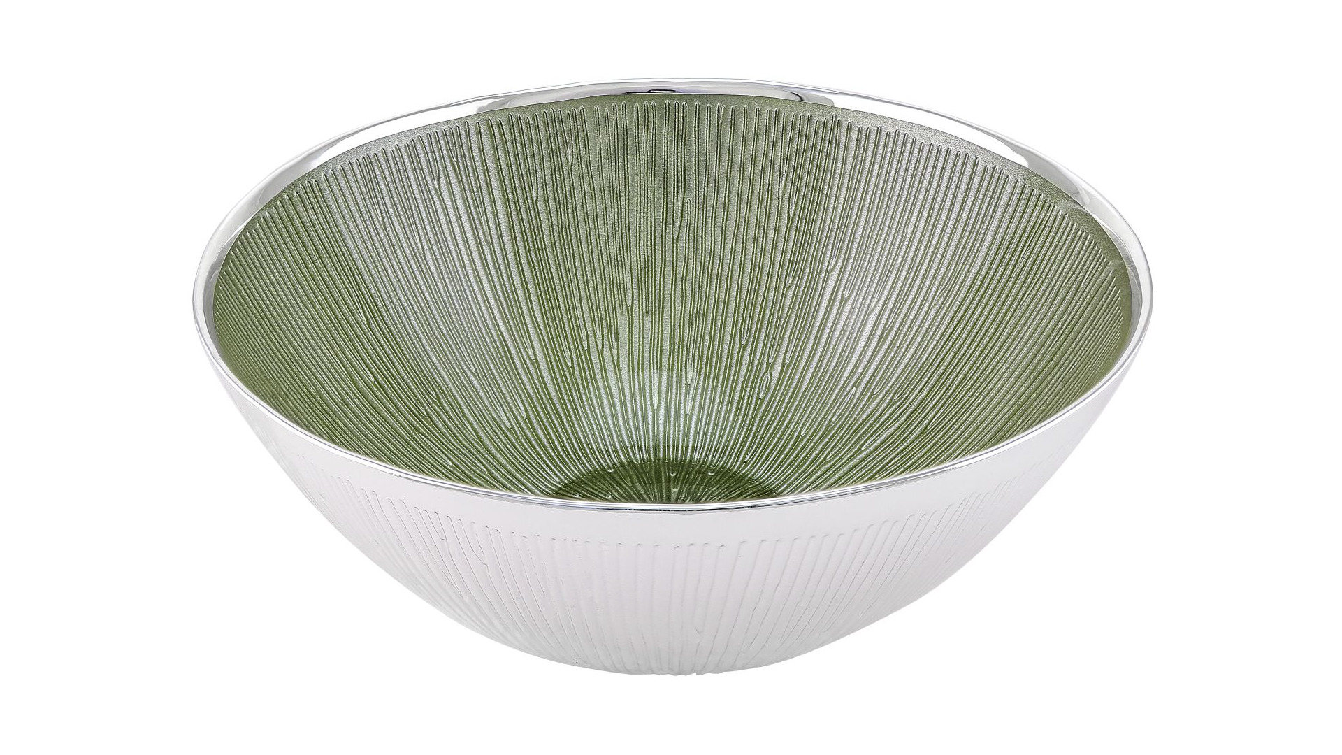 Чаша декоративная Argenesi Svasata 22х10 см, стекло, зеленая
