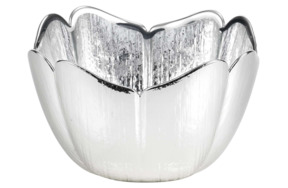 Чаша декоративная Argenesi Tulipano 14х8,5 см, стекло, серебристая