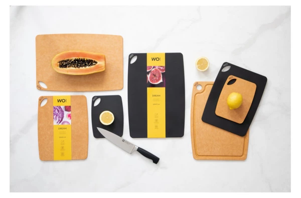 Доска разделочная WO HOME Gourmet 37x27,5 см, древесный композит, бежевая
