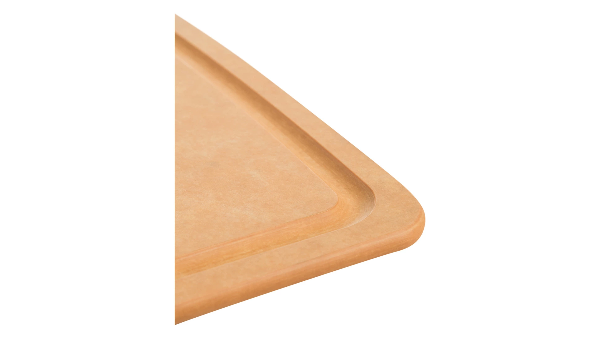 Доска разделочная с желобом WO HOME Gourmet 44x32,5 см, древесный композит, бежевая