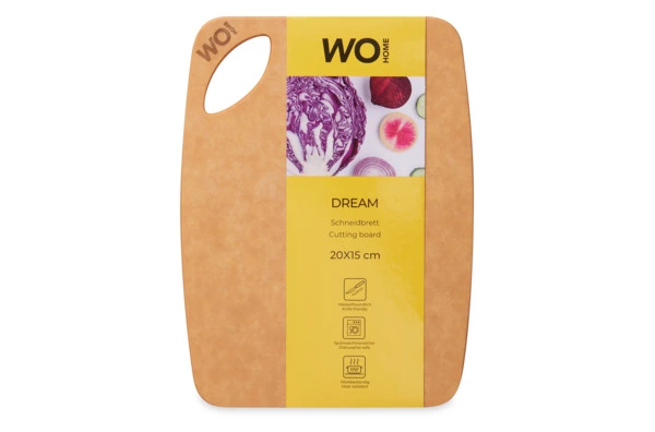 Доска разделочная WO HOME Dream 20х15 см, древесный композит, бежевая