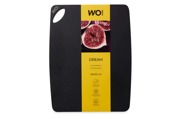 Доска разделочная WO HOME Dream 30х23 см, древесный композит, черная