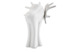 Скульптура Rupor Maxim Лось 16х11х19 см, фарфор костяной, белая, матовая